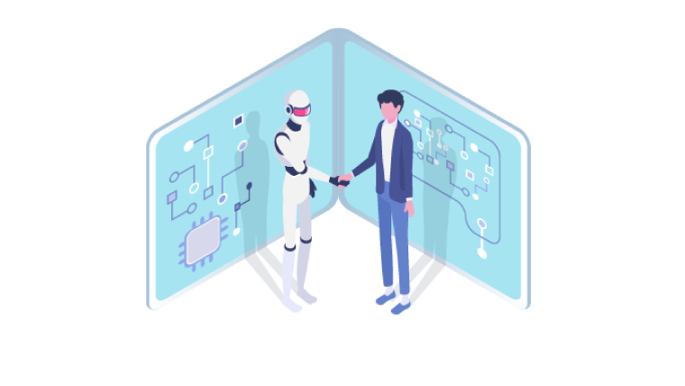 AIと人が協力するイメージ