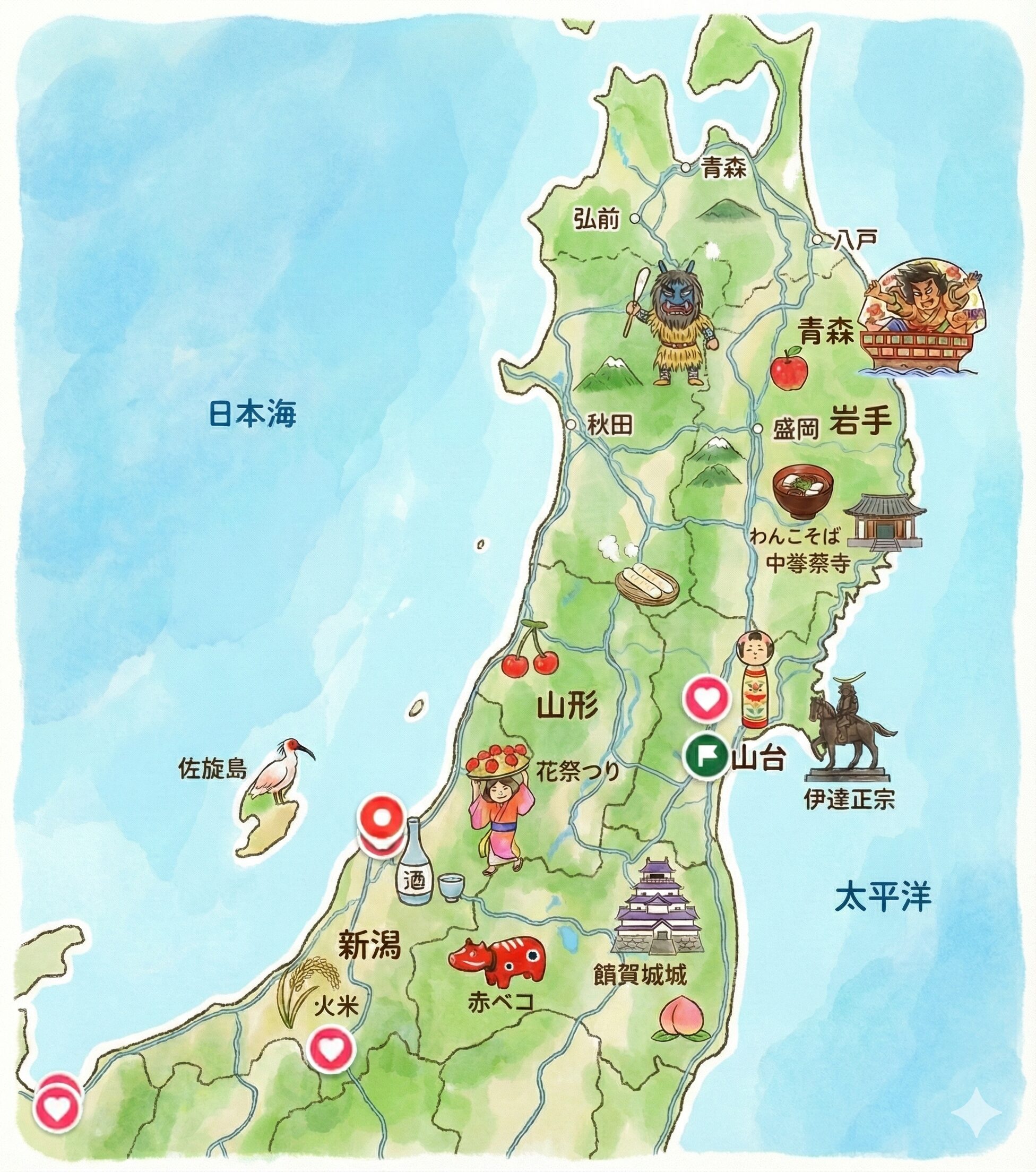 東北・新潟エリアマップ